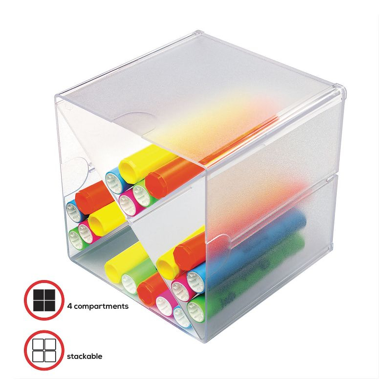 Deflect-O Corporation Plastic Stackable Desk Organizer