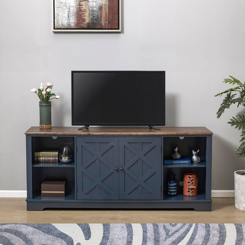 TV Stand for TVs up to 78": Home Essentials, Coastal Style, Open Shelves, Cable Management