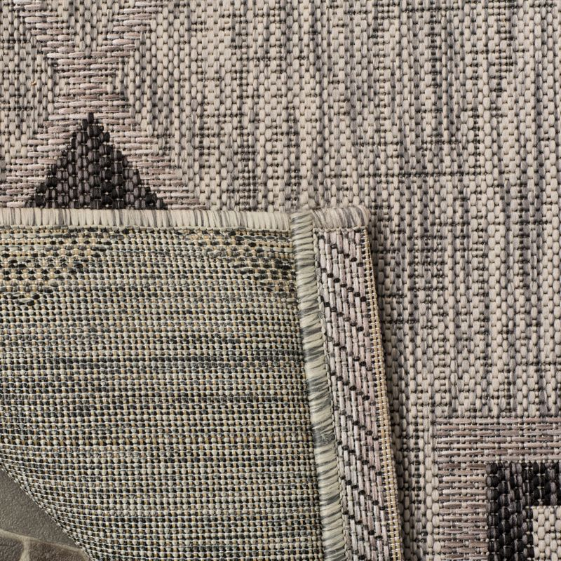 Courtyard CY8533 Power Loomed Indoor/Outdoor Runner Rug - Grey/Black - 2'3"x14' - Safavieh.