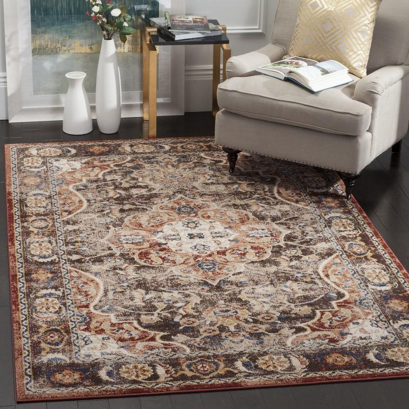 Bijar BIJ648 Power Loomed Area Rug Brown / Rust 4' X 6' - Safavieh.