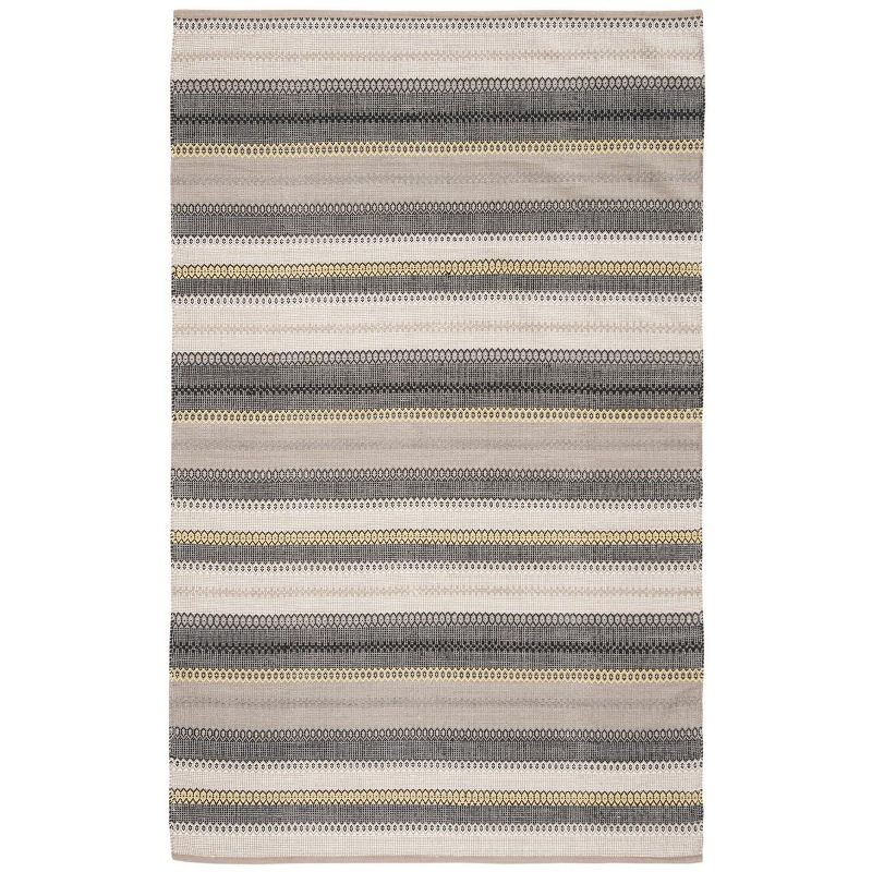 Striped Kilim STK412 Hand Woven Indoor Area Rug - Grey - 5'x8' - Safavieh.
