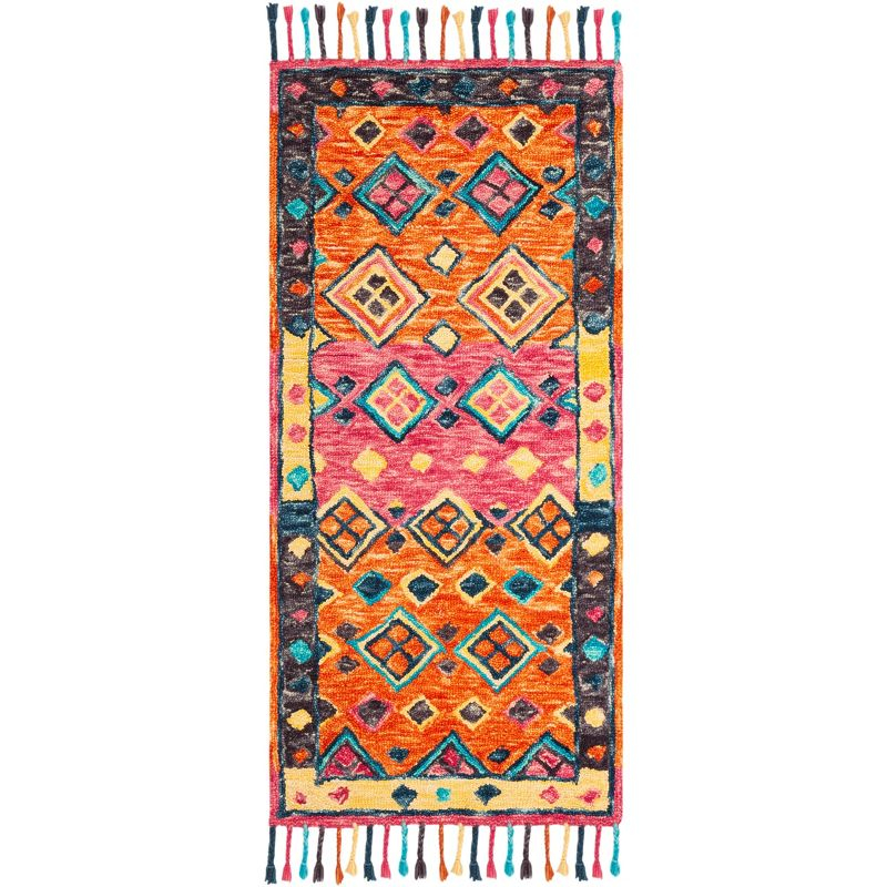 Aspen APN138 Hand Tufted Accent Rug - Orange/Fuchsia - 2'3"x5' - Safavieh.