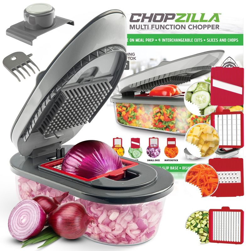 Chopzilla Gray Multi Function Chopper with 4 Blades