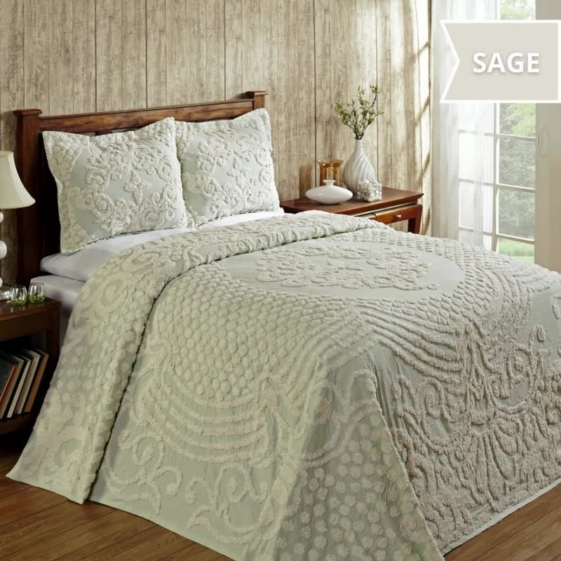 Florence Collection 100% Cotton Tufted Unique Luxurious Medallion Design Sham Pink - Better Trends