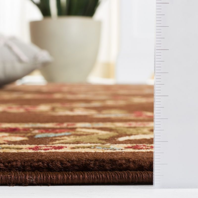 Lyndhurst LNH557 Power Loomed Area Rug - Brown/Brown - 6'7"x6'7" - Safavieh