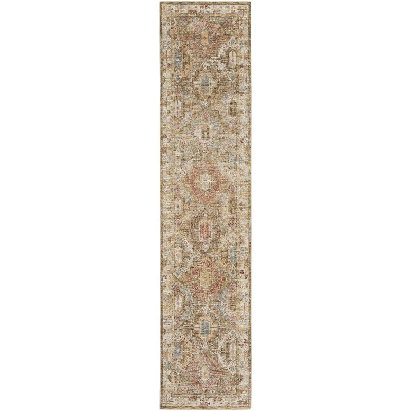 Nourison Petra Oramental Indoor Rug Green 2'3" x 10'2"