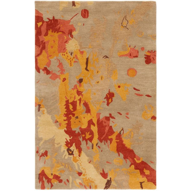 Soho SOH216 Hand Tufted Indoor Area Rug - Beige/Multi - 3'6"x5'6" - Safavieh