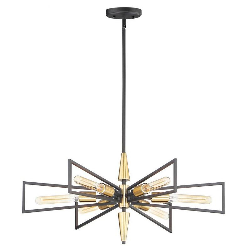 Maxim Lighting Wings 6 - Light Chandelier in  Black/Satin Brass