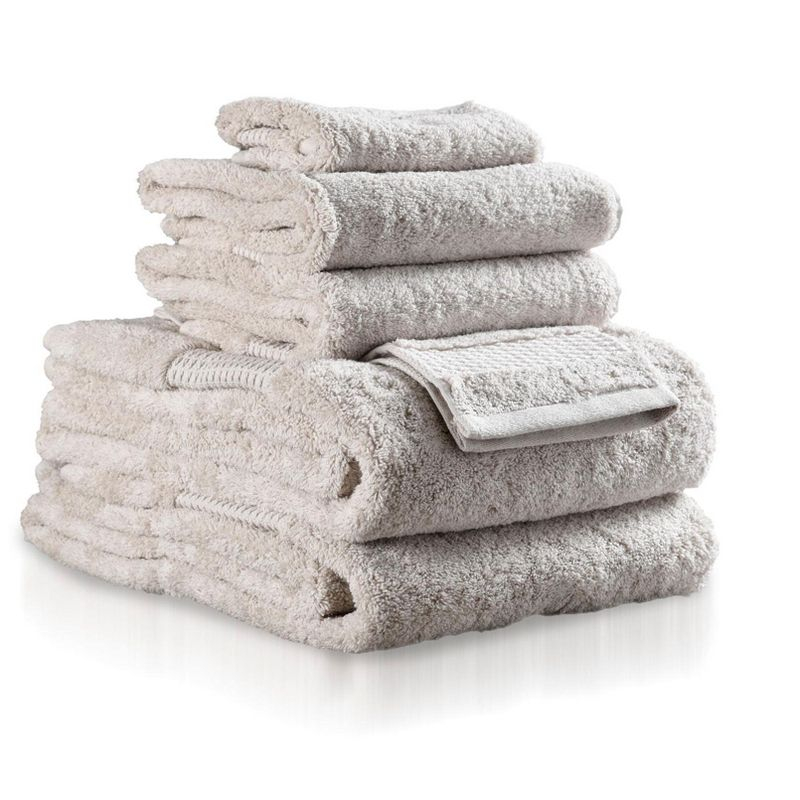 Delilah Home 100% Organic Cotton Towels, 6 piece set (2pcs 13x13,  2pcs 16x30, 2 pcs 30x54)