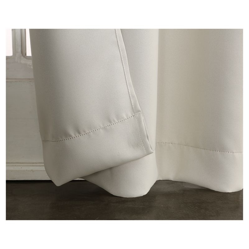 40"x63" Sun Zero Blackout Kenneth Energy Saving Rod Pocket Curtain Panel Pearl: Noise Reduction, Energy Efficient