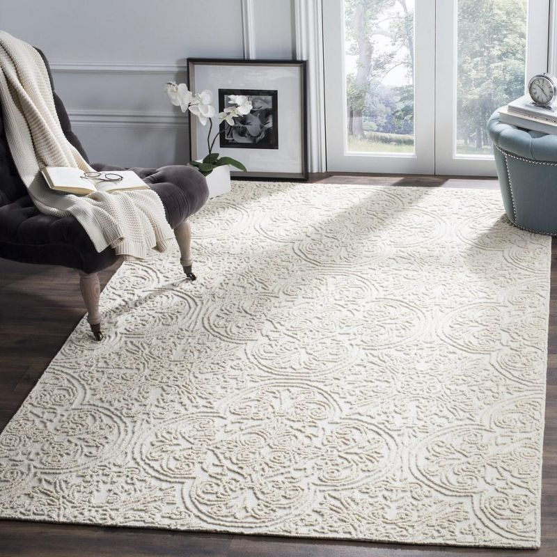 Trace TRC101 Hand Tufted Area Rug - Ivory - 5'x8' - Safavieh.