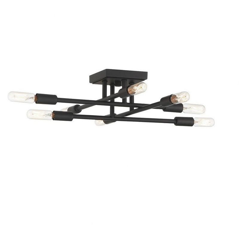 Savoy House Lyrique 8 - Light Semi-Flush Mount in  Matte Black