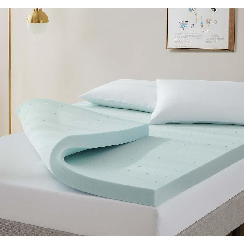 Nestl 4 Inch Memory Foam Mattress Topper, Full Size Gel Infused Mattress Topper