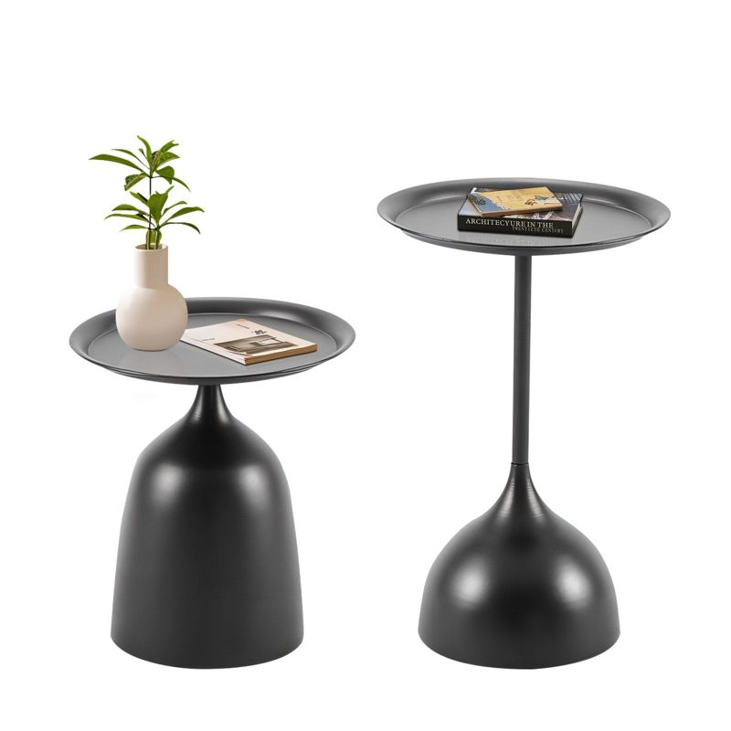 HDZNVF Set of 2 Side Table Black