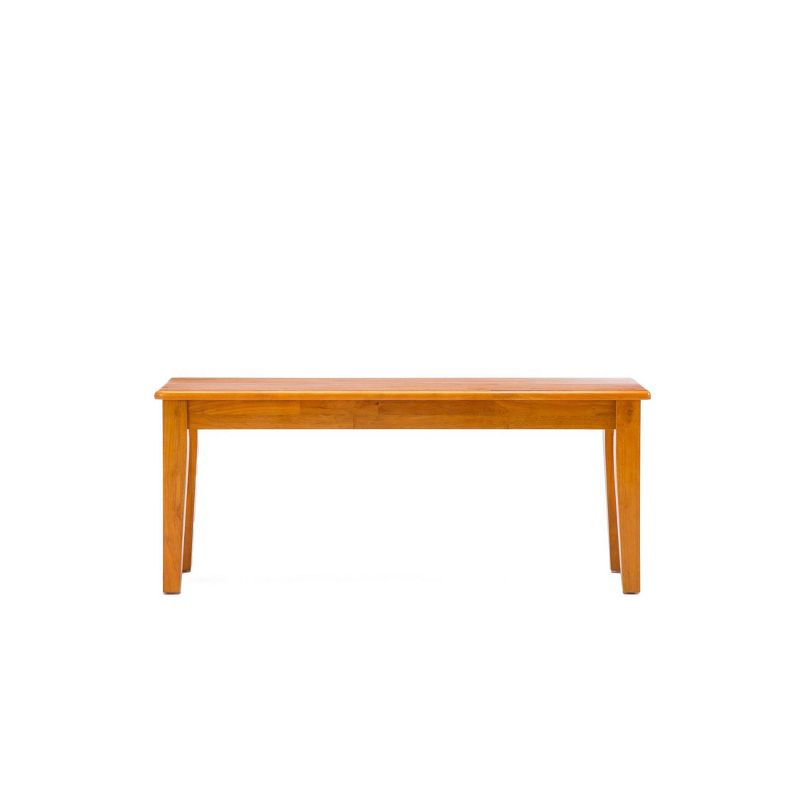 Shaker Wood Dining Bench Oak - Boraam: Rubberwood, Sustainable, Rectangle, Unupholstered