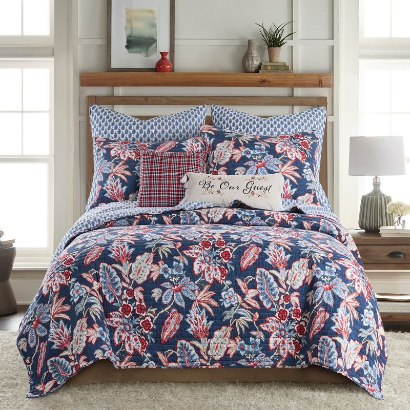 Americana Plaid Stitched Decorative Pillow - Levtex Home
