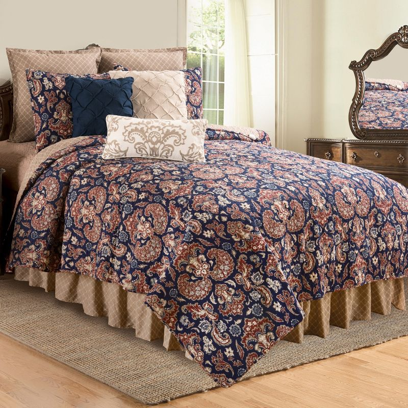 C&F Home Colonial Williamsburg Rosamund Damask Full/Queen 3 Piece Quilt Set