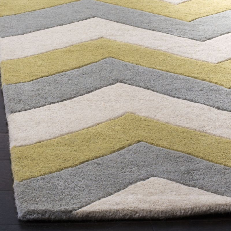 Chatham CHT715 Tufted Indoor Area Rug - Grey/Gold - 6'x9' - Safavieh