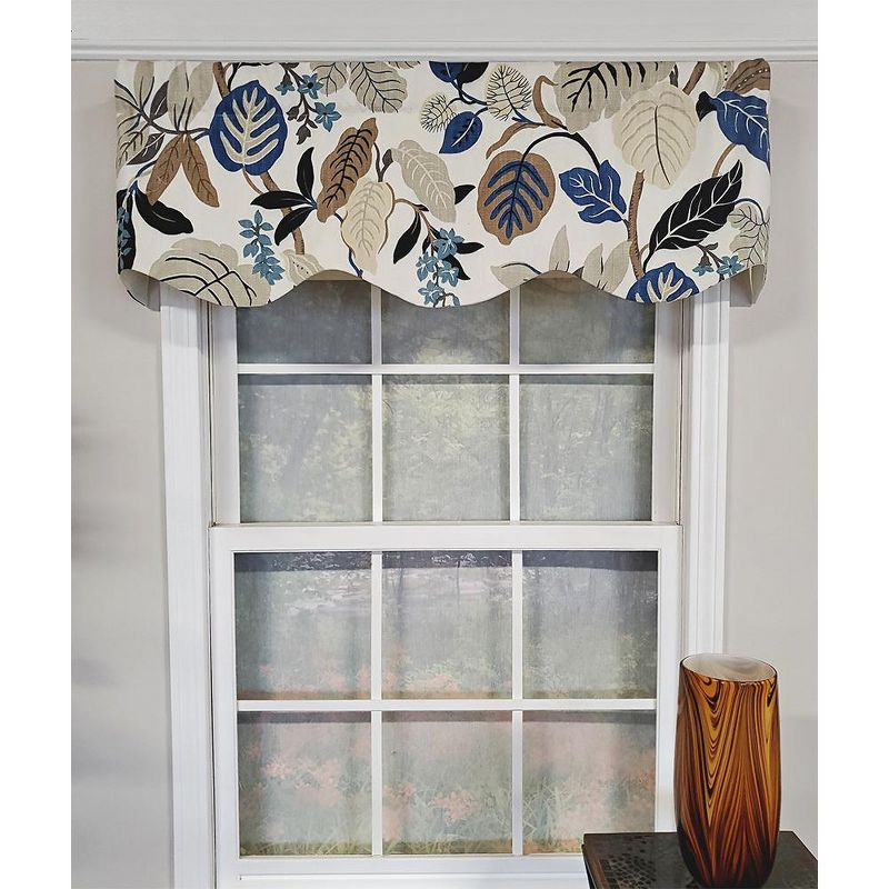 RLF Home Antonia Floral 50'' W Window Valance
