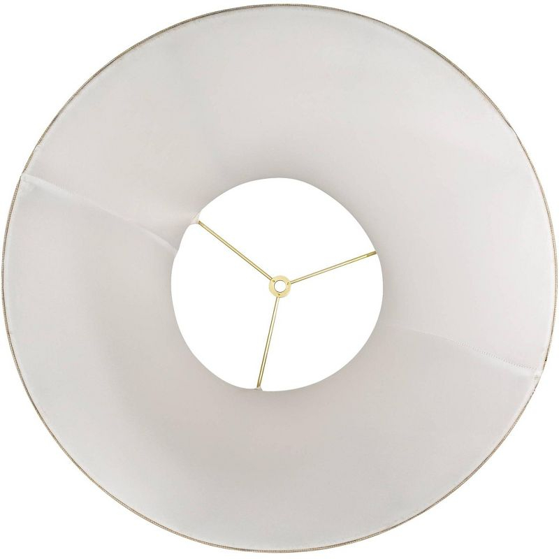 Springcrest Set of 2 Bell Lamp Shades Beige Large 9" Top x 19" Bottom x 12.5" High Spider with Replacement Harp and Finial Fitting