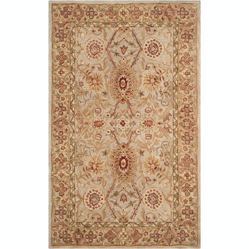 Anatolia AN516 Hand Tufted Indoor Area Rug - Grey Beige/Sage - 4'x6' - Safavieh