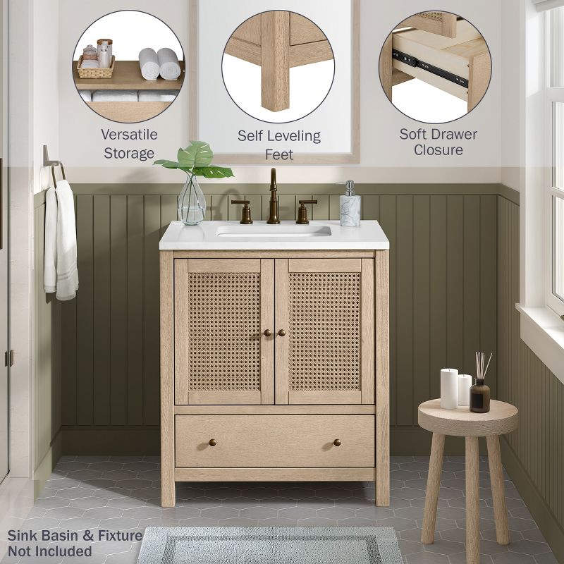 Alaterre Furniture Lucca 30in Bathroom Vanity