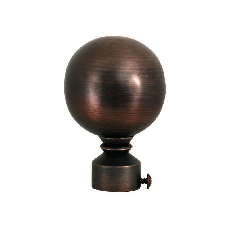 Versailles LX01 Ball Finial Rod Set 86/144" Antique Bronze/Brown