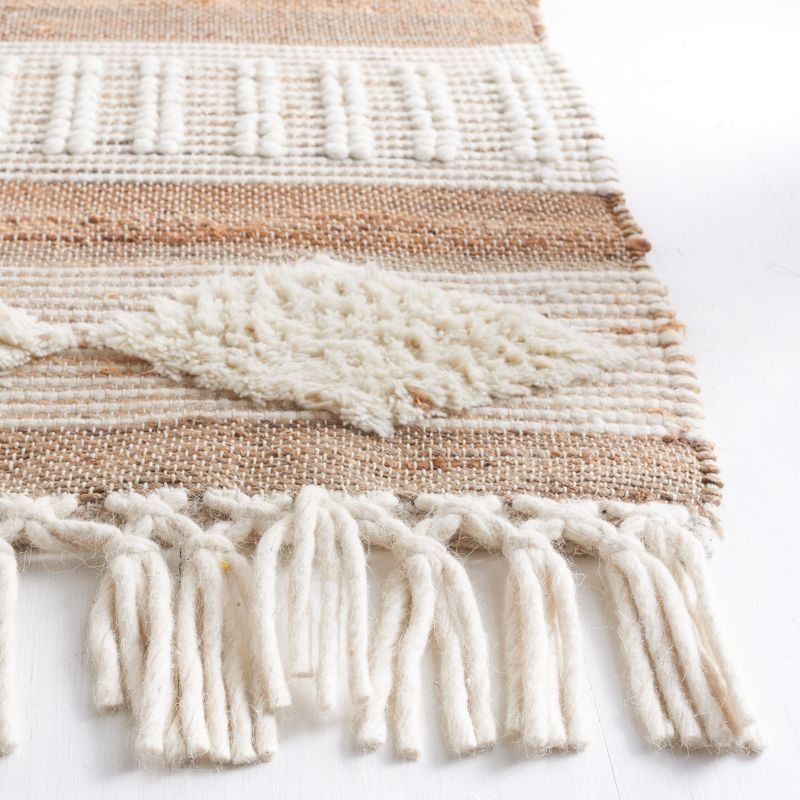 Natural Fiber NF377 Flat Weave Indoor Accent Rug - Natural/Ivory - 3'x5' - Safavieh