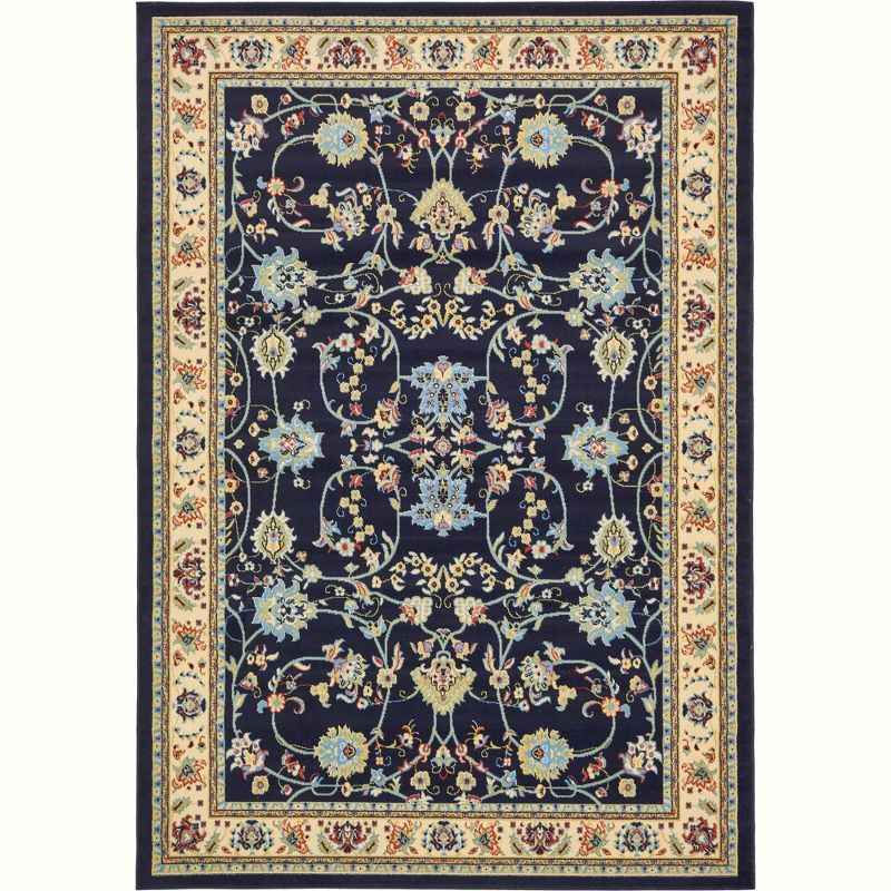 Unique Loom 7' 1 x 10' 0 Sialk Hill Washington Navy Blue Area Rug