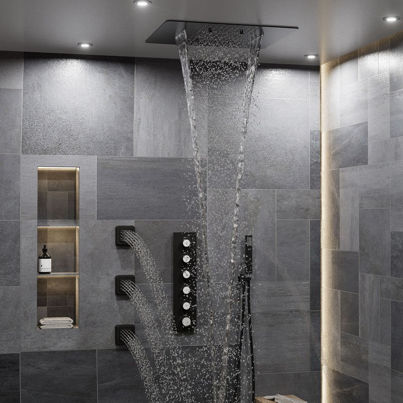 CASAINC Luxury Concealed Large Overhead Spray Multifunctional Shower