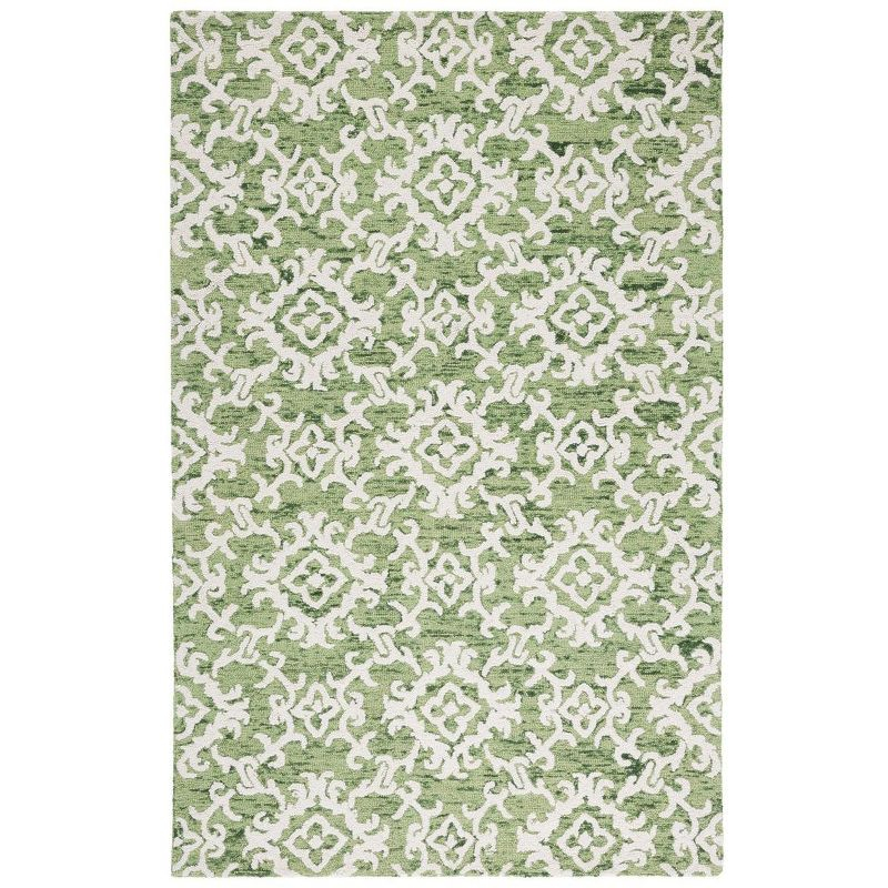 Blossom BLM104 Hand Tufted Area Rug - Green/Ivory - 8'x10' - Safavieh.