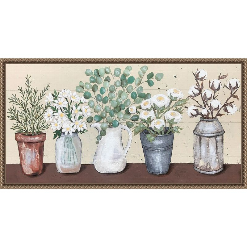 Amanti Art Country Cuttings III by Jade Reynolds Canvas Wall Art Print Framed 27 x 14