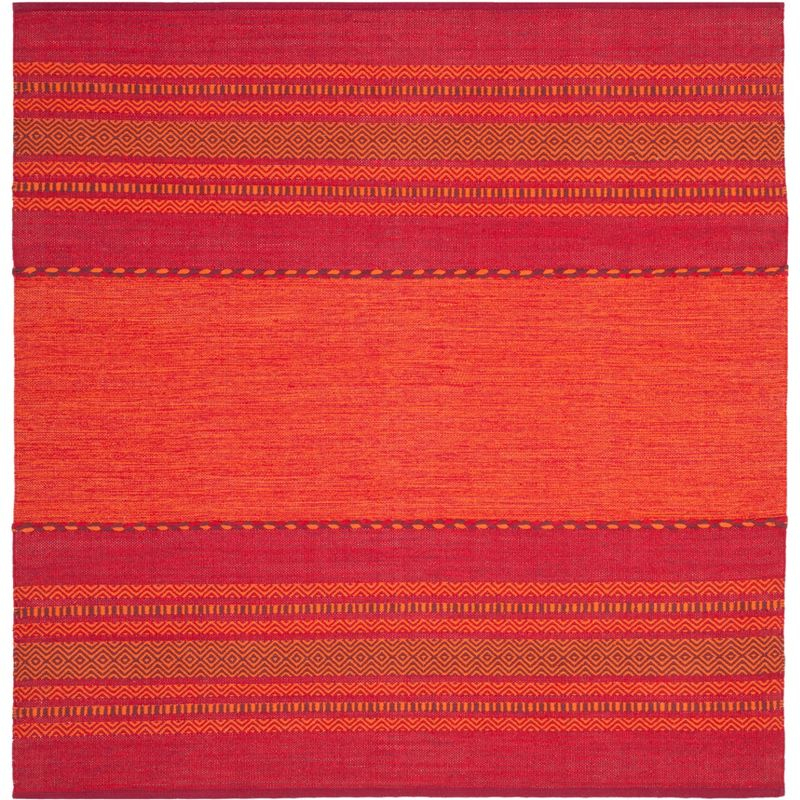 Montauk MTK215 Hand Woven Area Rug - Orange/Red - 6'x6' - Safavieh.