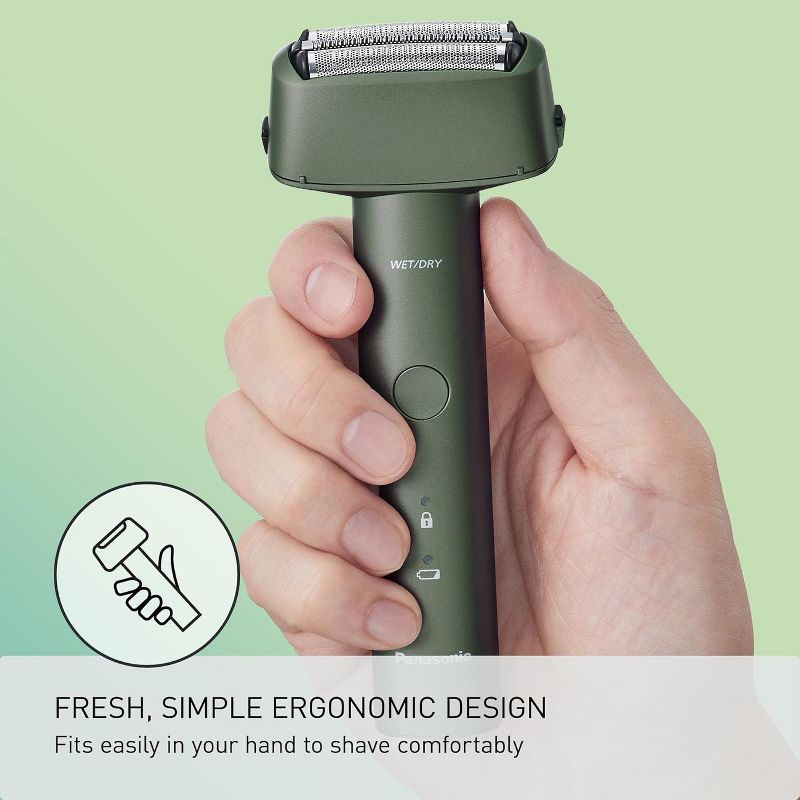 Panasonic Electric Razor for Men, Wet Dry Shaver with 3-Blade Cutting System, Ergonomic Handle and USB-C Charging- ES-RM3B-G