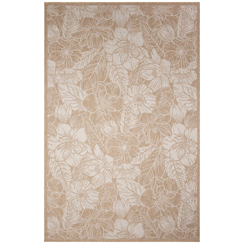 Liora Manne Carmel Botanical Indoor/Outdoor Rug Sand 7'10" x 9'10"