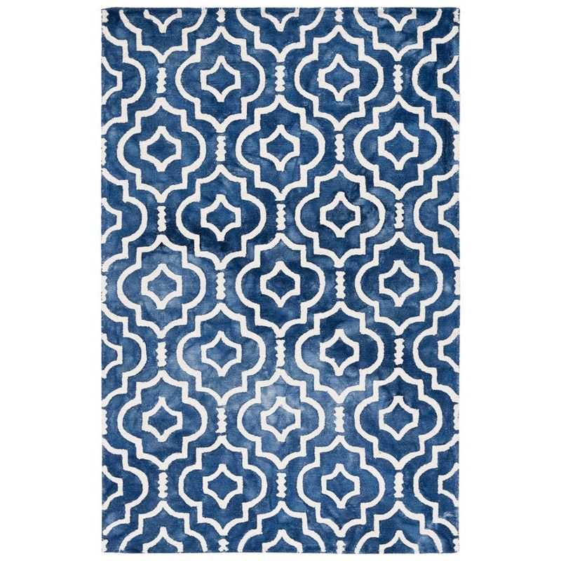 Dip Dye DDY538 Hand Tufted Indoor Area Rug - Navy/Ivory - 4'x6' - Safavieh