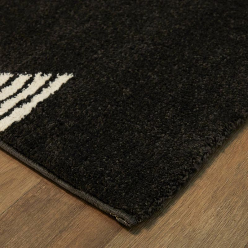 5'3"x7' Phoebe Triangle Kids' Rug Black - Balta Rugs: Geometric Playroom Rug, Transitional Style, Indoor Use