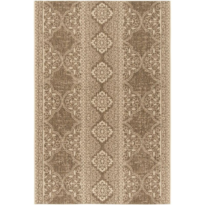 Beach House BHS174 Power Loomed Indoor/Outdoor Area Rug - Cream/Beige - 5'3"x7'6" - Safavieh