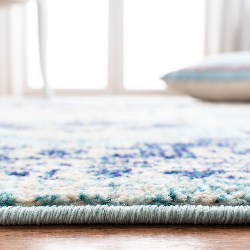 Madison MAD473 Power Loomed Indoor Area Rug - Teal/Navy - 8'x10' - Safavieh