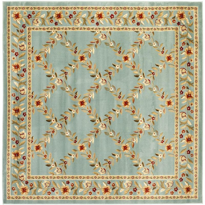 Lyndhurst LNH557 Power Loomed Area Rug - Blue/Blue - 6'7"x6'7" - Safavieh