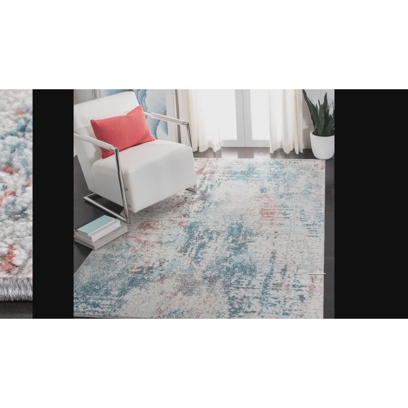 Tulum TUL232 Power Loomed Area Rug - Ivory/Dark Blue - 6'x9' - Safavieh.