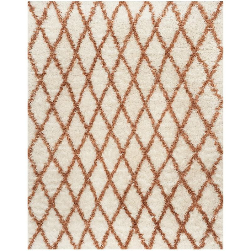Kenya KNY712 Hand Knotted Area Rug - Ivory/Terracotta - 8'x10' - Safavieh