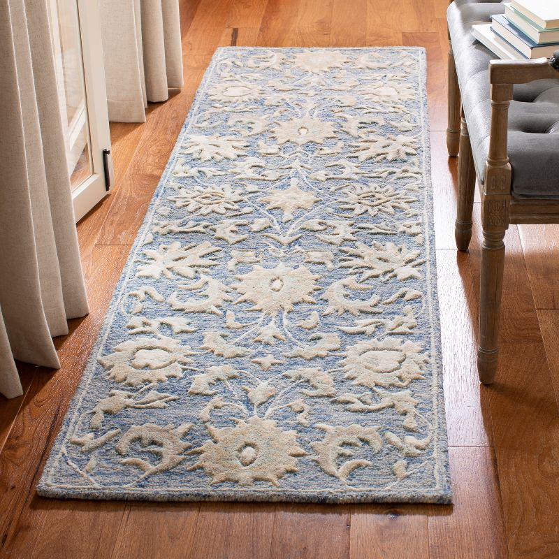 Glamour GLM624 Hand Tufted Indoor Runner - Blue/Beige - 2'3"x8' - Safavieh