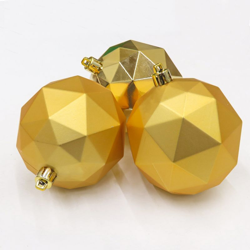 National Tree Company First Traditions Christmas Tree Ornaments, Metallic and Matte Yellow Gold, Set of 6