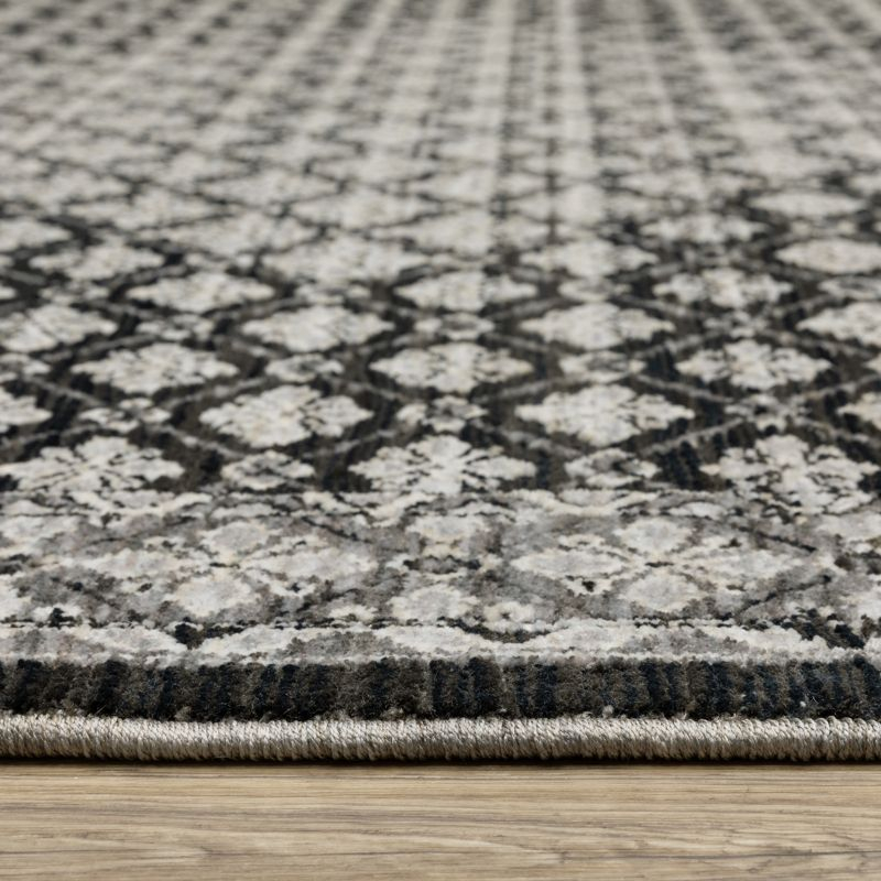 Oriental Weavers Chamberlain CH04A Black / Grey Indoor Area Rug - 2'3" x 7'6"