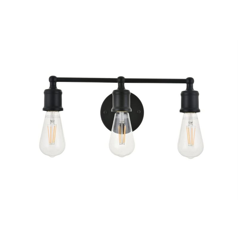 Elegant Lighting Serif 3 light black Wall Sconce