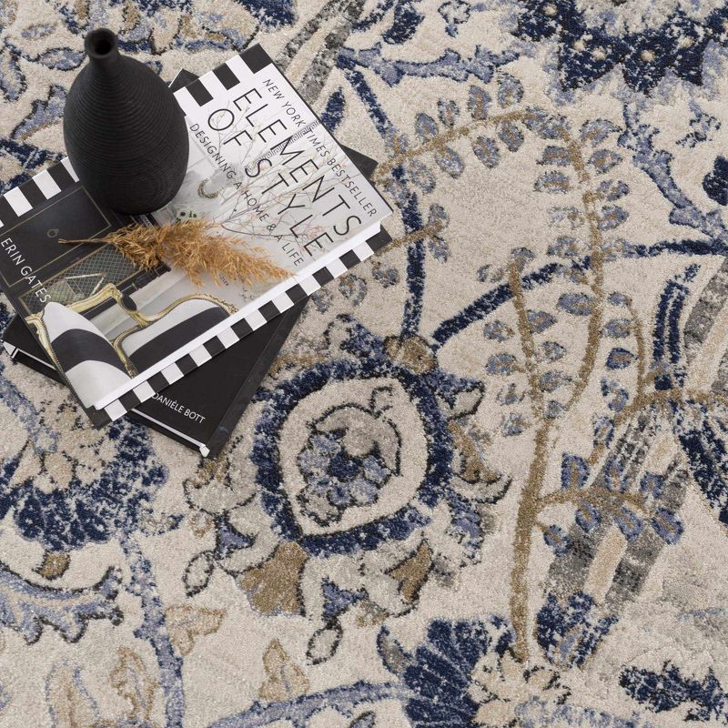 Hauteloom Rectangle Area Rug  Navy