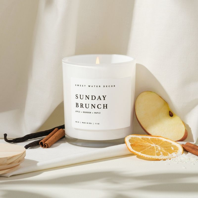 Sweet Water Decor Sunday Brunch 11oz White Jar Soy Candle