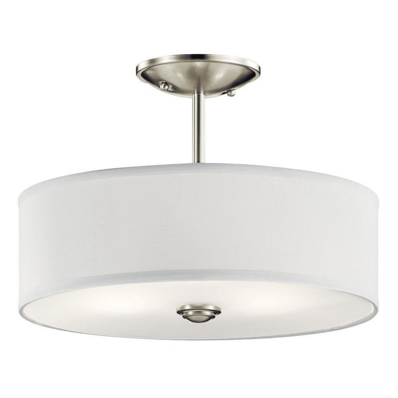 Kichler Lighting Shailene 3 - Light Semi-Flush Mount in  Brushed Nickel