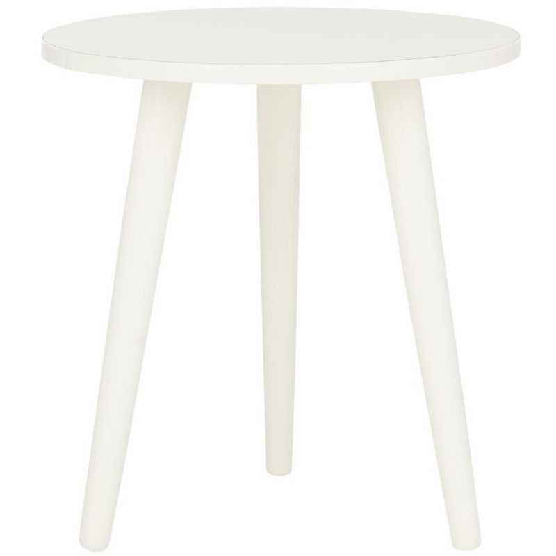 Orion Round Accent Table - Vintage White - Safavieh.